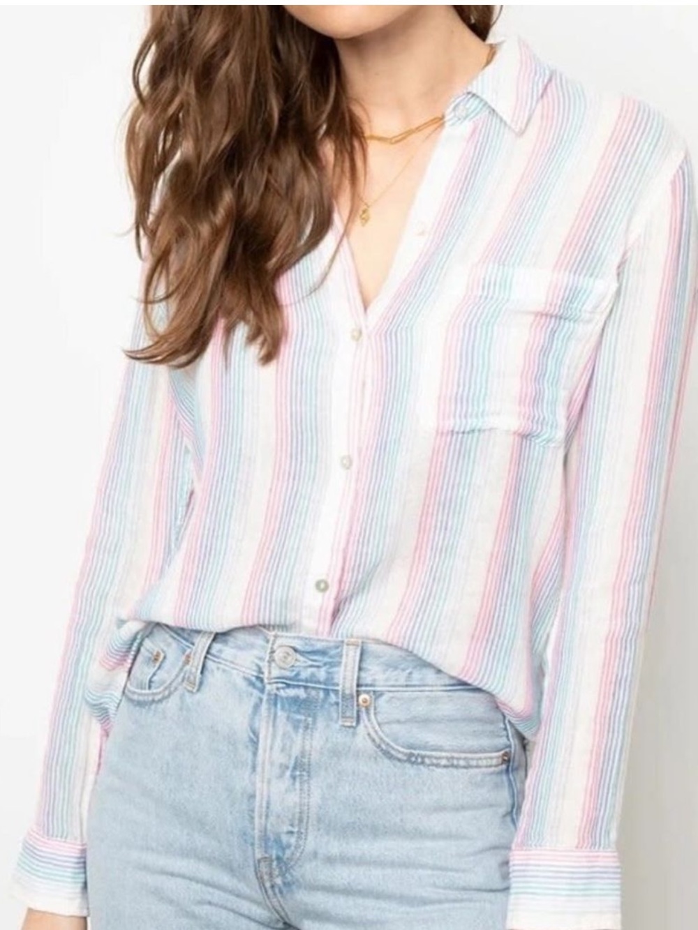Rails Gauzy Ellis Cotton Long Sleeve Blouse Stripes